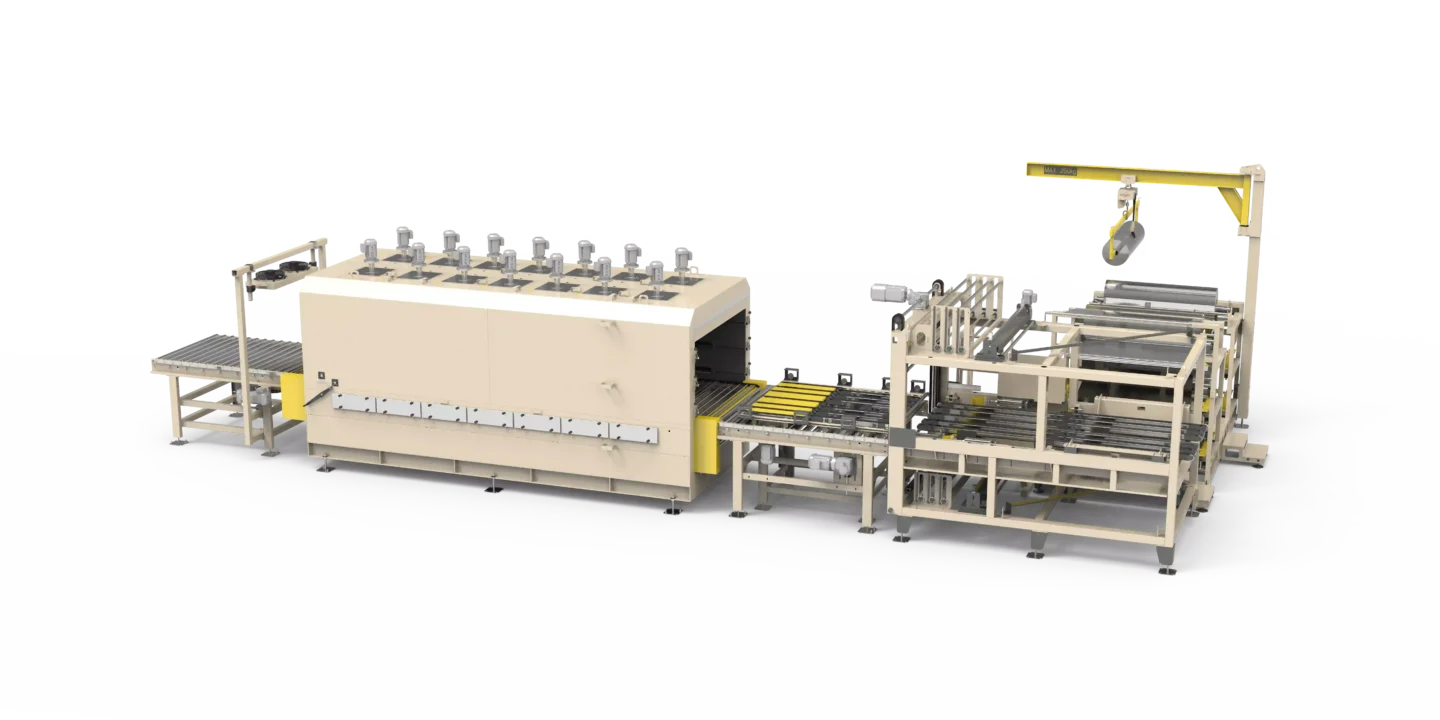 Mineral wool paletizing line